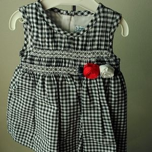 Mayoral Navy Blue Gingham with smocking
